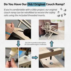 diy dog ramp with rails attachment